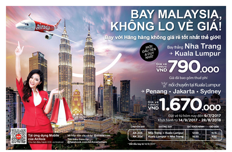 AIRASIA_Thông báo đường bay thẳng mới