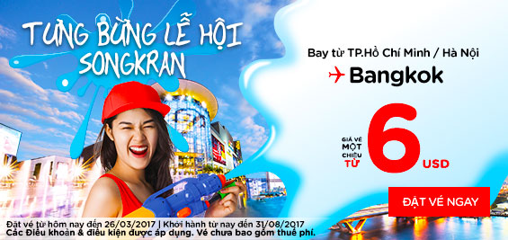 Giá vé máy bay Air Asia khuyến mại