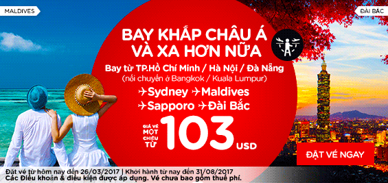 Giá vé máy bay Air Asia khuyến mại